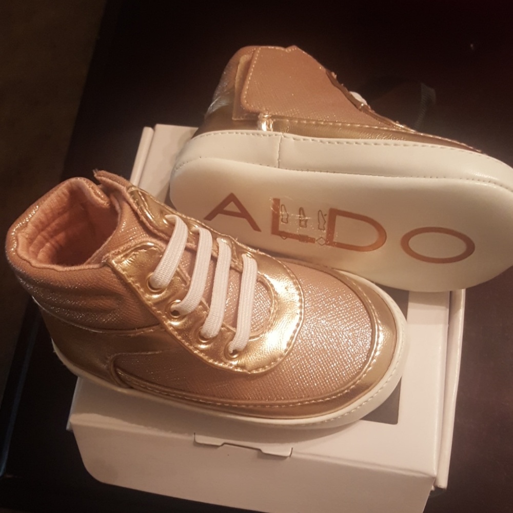 Aldo Gold Hightop Sneaker